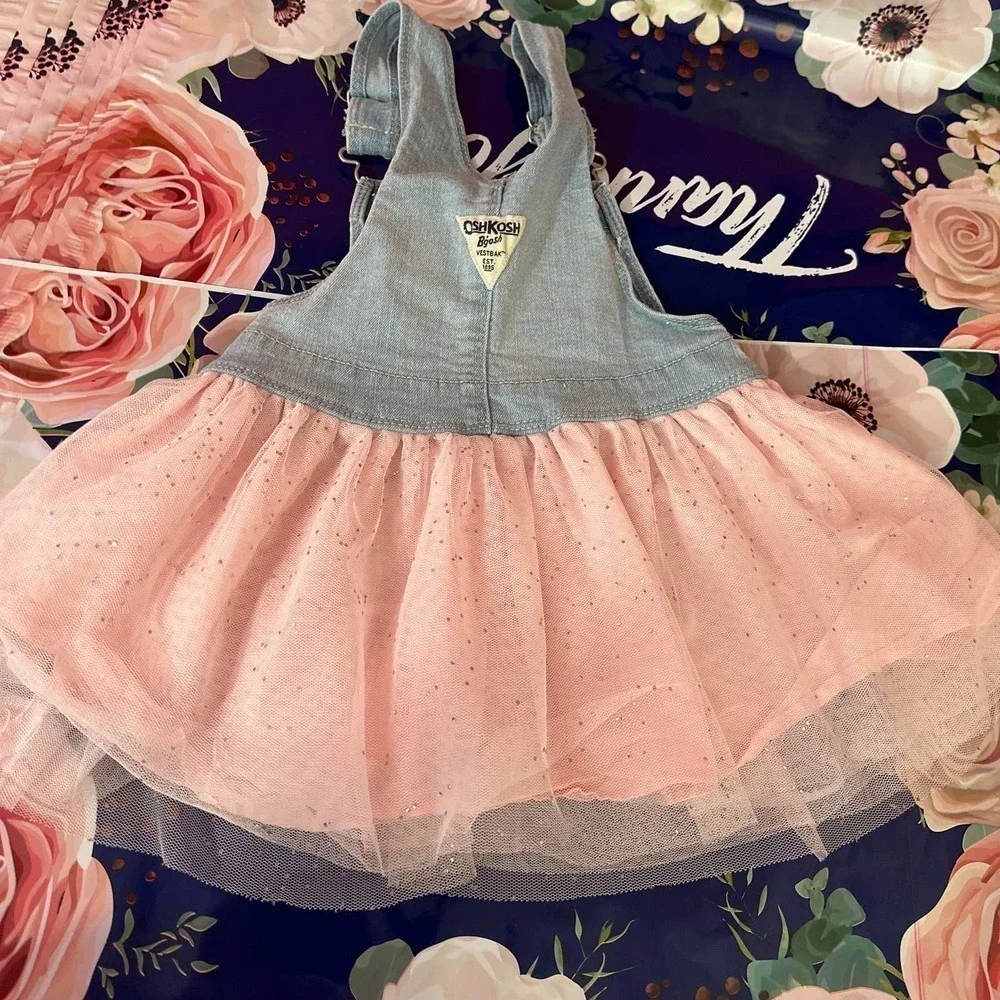 OSHKOSH b’gosh jean skirt overalls